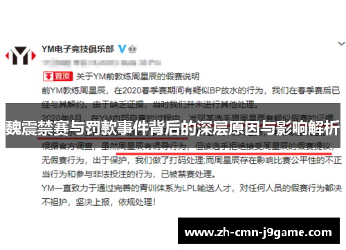 魏震禁赛与罚款事件背后的深层原因与影响解析 魏震禁赛与罚款事件背后的深层原因与影响解析
